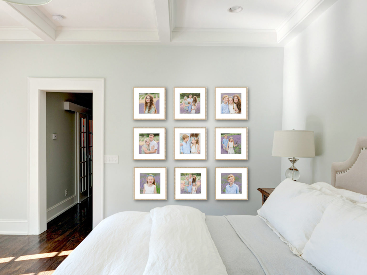 Gallery Wall In Bedroom Decorating With Family Photos 1536x1152 